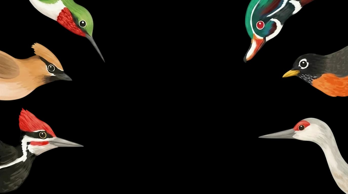 circular bird frame